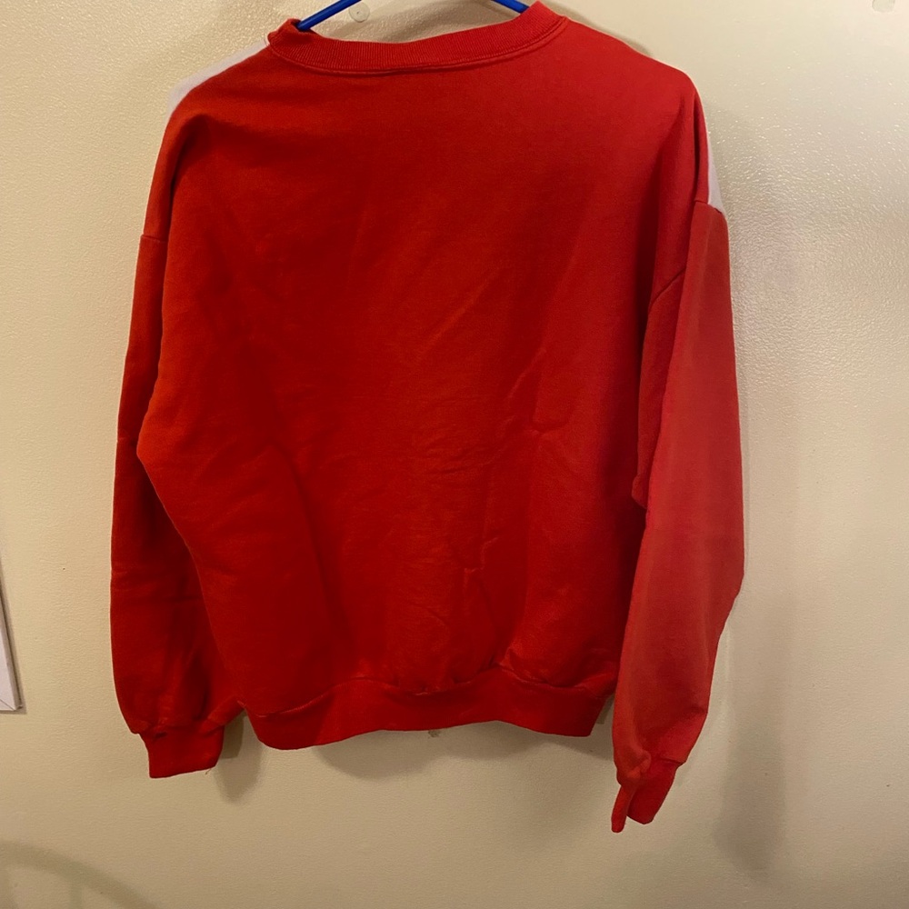 Vintage 80s Doritos Nacho Cheese Graphic Crewneck Sweatshirt - Red & White - Picture 6 of 6